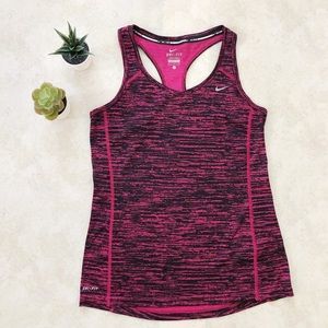 Nike DryFit Racerback Pink Black Sz Small Tank
